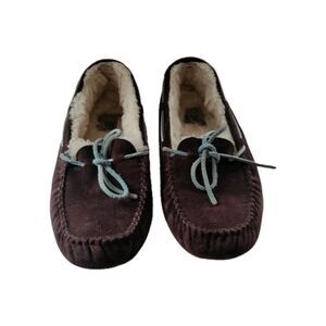 UGG Dakota Espresso Suede Fur Slippers Women's Size 9